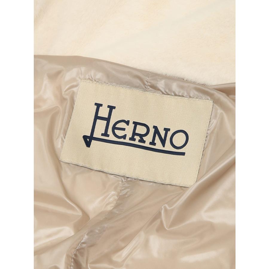 HERNO（ヘルノ） ヘルノダウン ブルゾン レディース ロゴ ファーカラー