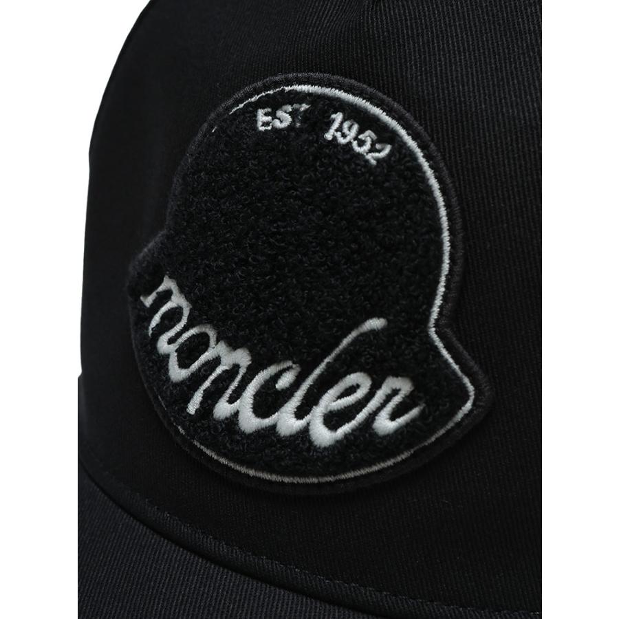 MONCLER モンクレール ベースボールキャップロゴワッペン 黒 ブラック MONCLER（モンクレール） キャップ メンズ ロゴ サガラワッペン ベース