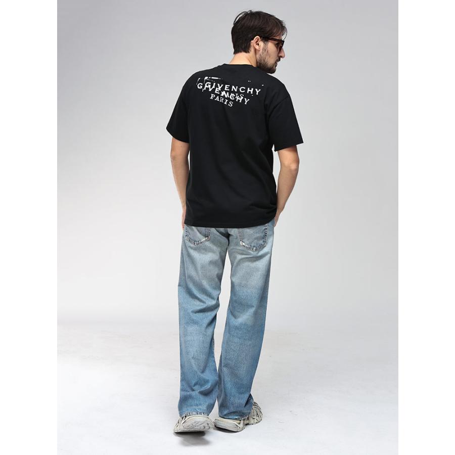 ジバンシィ Tシャツ メンズ GIVENCHY ロゴ スタンプ プリント 半袖 コットン Tシャツ GVBM71NK3YSA ブランドの画像