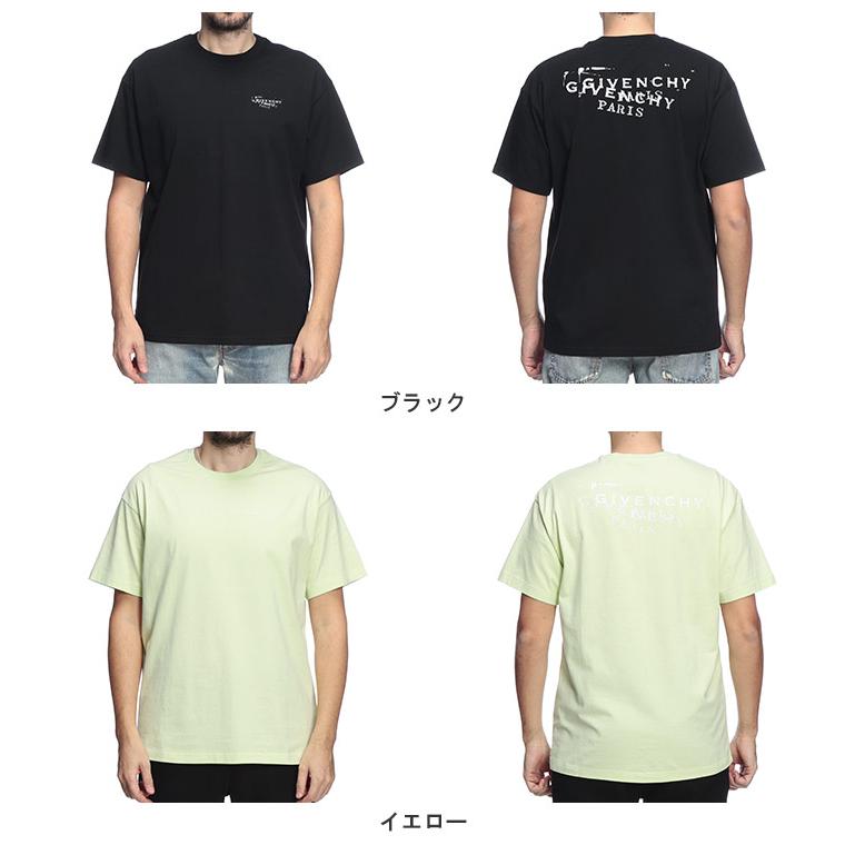 ジバンシィ Tシャツ メンズ GIVENCHY ロゴ スタンプ プリント 半袖 コットン Tシャツ GVBM71NK3YSA ブランドの画像