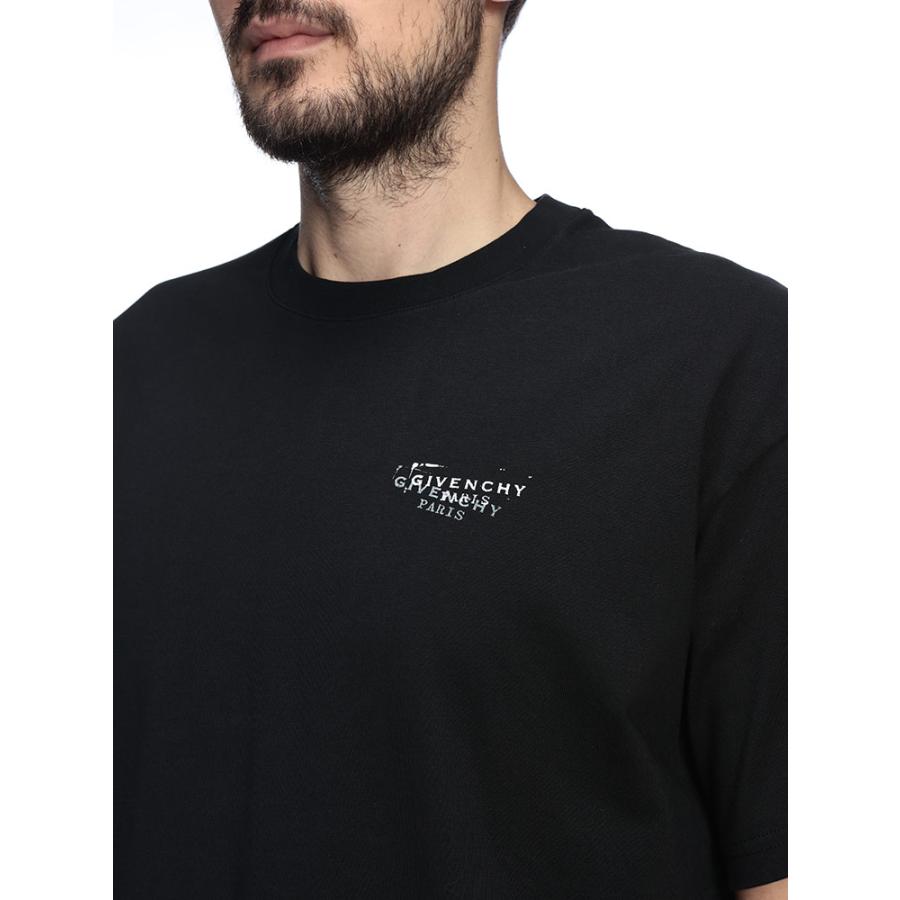 ジバンシィ Tシャツ メンズ GIVENCHY ロゴ スタンプ プリント 半袖 コットン Tシャツ GVBM71NK3YSA ブランドの画像