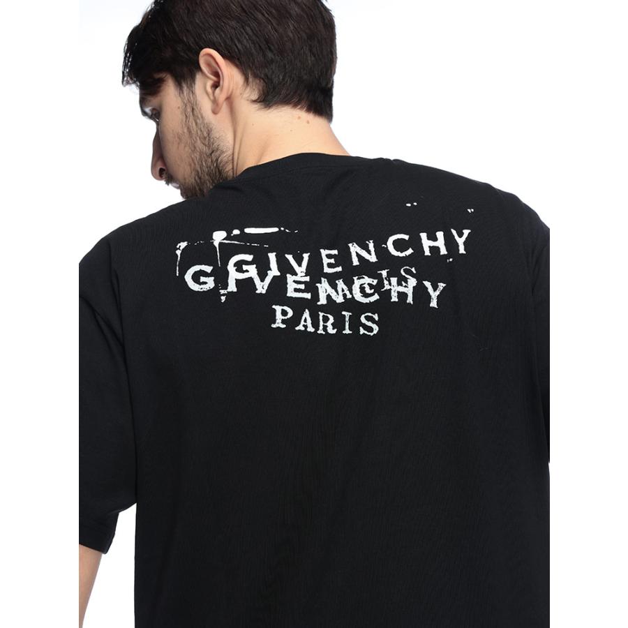 ジバンシィ Tシャツ メンズ GIVENCHY ロゴ スタンプ プリント 半袖 コットン Tシャツ GVBM71NK3YSA ブランドの画像