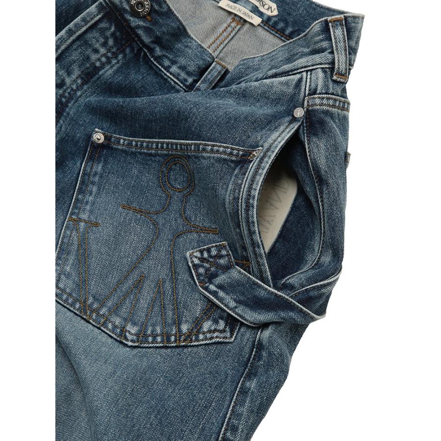 ジェイダブリューアンダーソン デニムパンツ メンズ JW ANDERSON ロゴ デニム 変形デザイン ボタンフライ ジーンズ twisted workwear JWDT0126PG1849の画像
