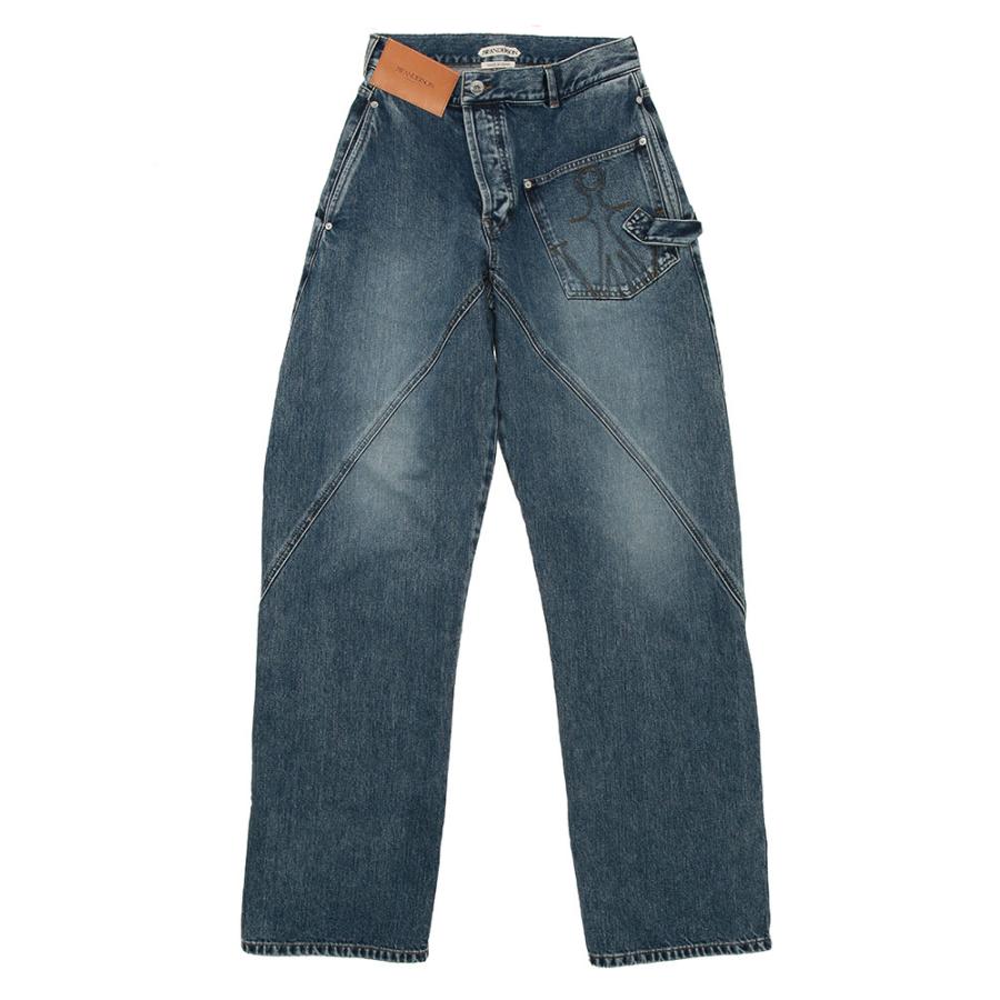 ジェイダブリューアンダーソン デニムパンツ メンズ JW ANDERSON ロゴ デニム 変形デザイン ボタンフライ ジーンズ twisted workwear JWDT0126PG1849の画像