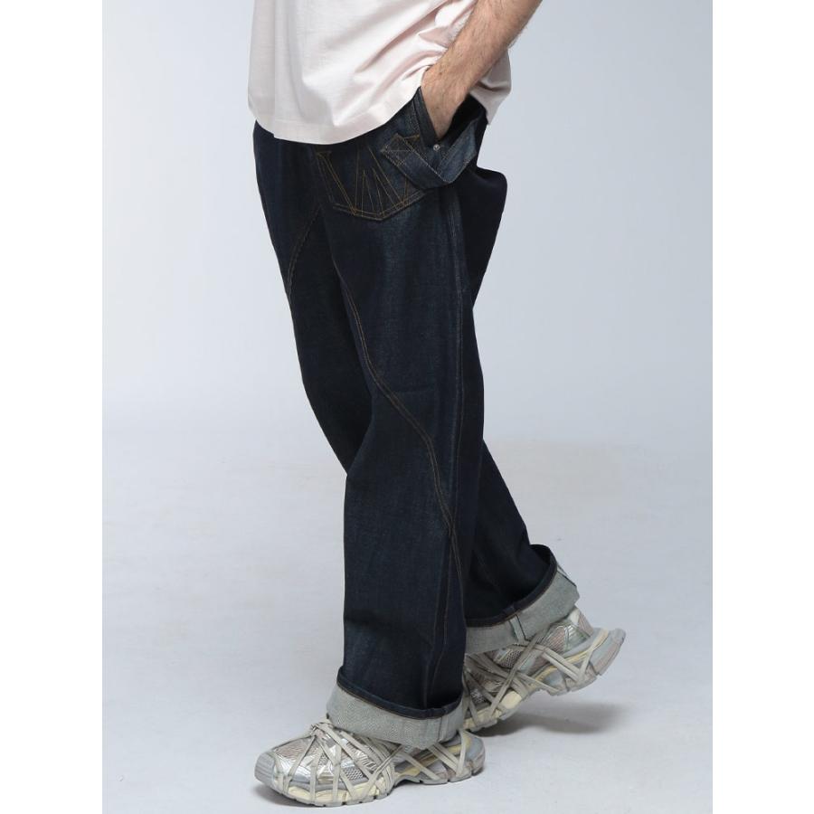 ジェイダブリューアンダーソン デニムパンツ メンズ JW ANDERSON ロゴ デニム 変形デザイン ボタンフライ ジーンズ twisted workwear JWDT0126PG1930の画像