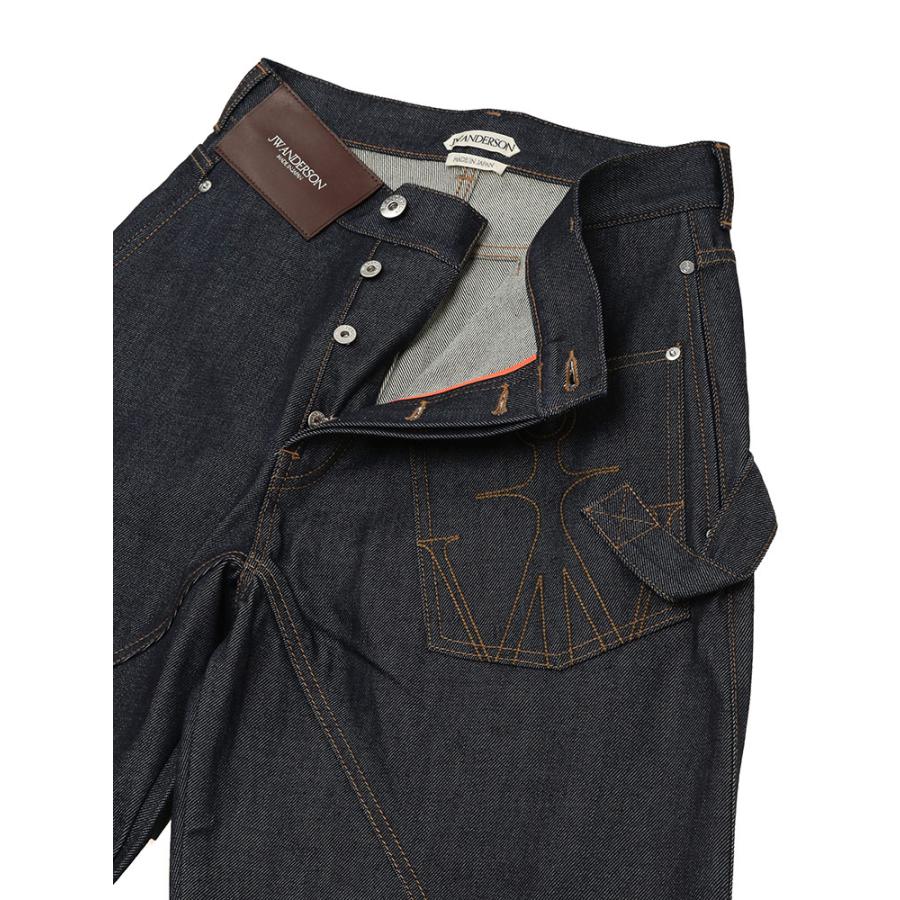 ジェイダブリューアンダーソン デニムパンツ メンズ JW ANDERSON ロゴ デニム 変形デザイン ボタンフライ ジーンズ twisted workwear JWDT0126PG1930の画像