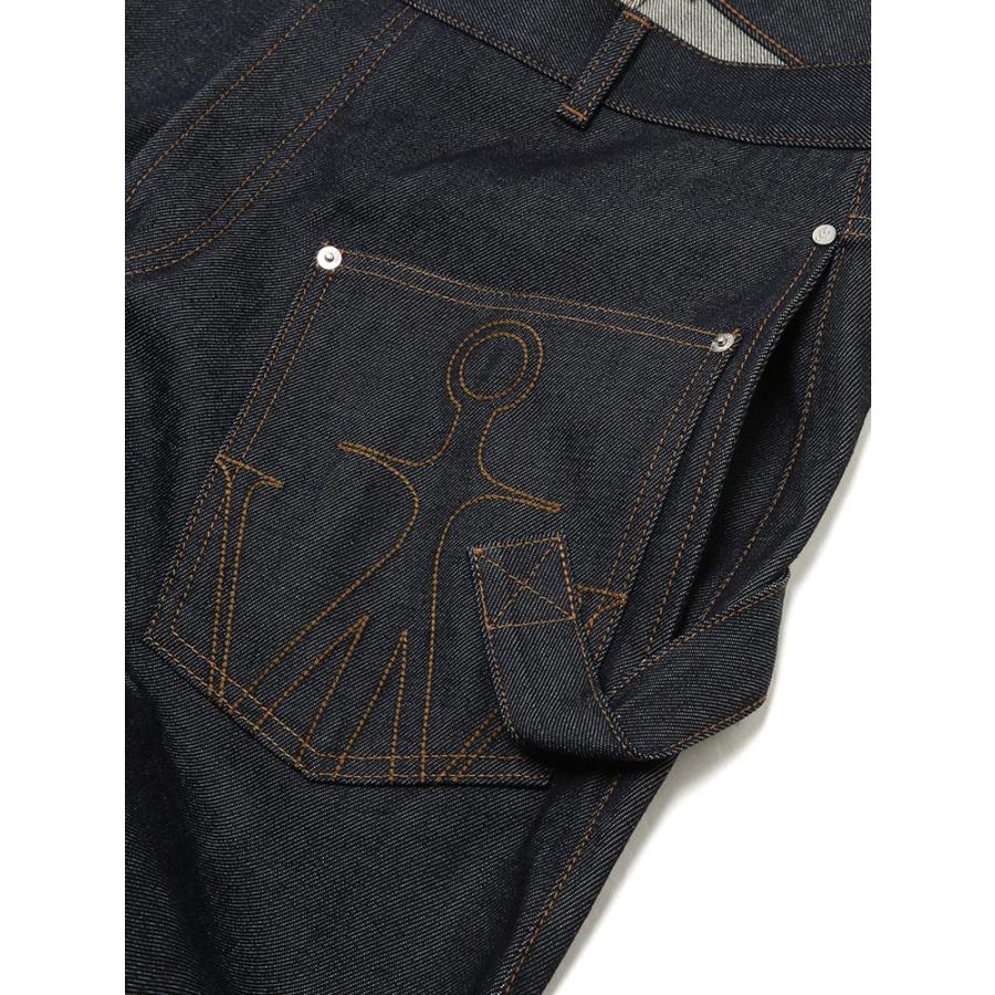 ジェイダブリューアンダーソン デニムパンツ メンズ JW ANDERSON ロゴ デニム 変形デザイン ボタンフライ ジーンズ twisted workwear JWDT0126PG1930の画像