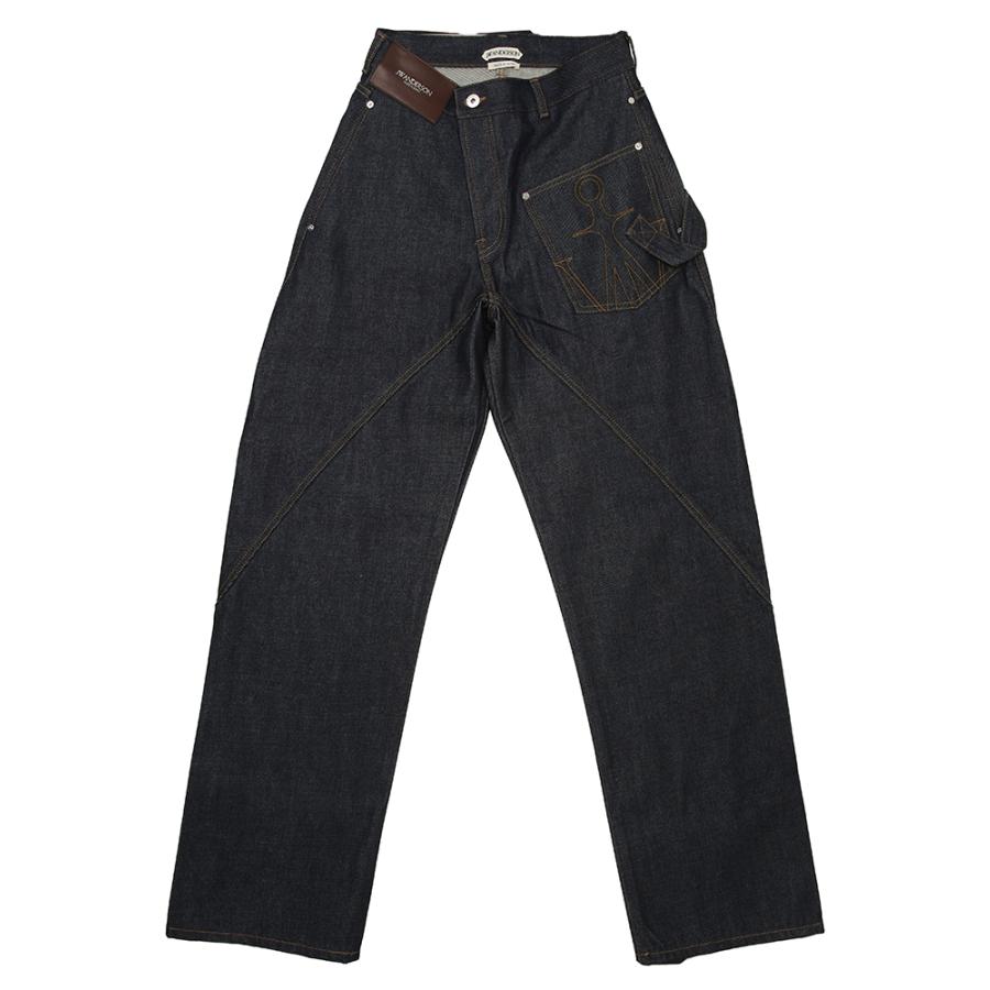 ジェイダブリューアンダーソン デニムパンツ メンズ JW ANDERSON ロゴ デニム 変形デザイン ボタンフライ ジーンズ twisted workwear JWDT0126PG1930の画像