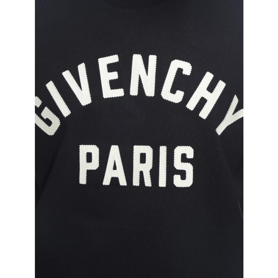 ジバンシィ メンズ Tシャツ 半袖 GIVENCHY ロゴ 刺繍 エンブロイダリー クルーネック コットン カットソー GVBM71NK3YRS ブランド トップスの画像