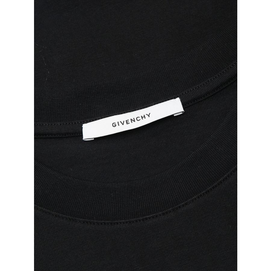 ジバンシィ メンズ Tシャツ 半袖 GIVENCHY ロゴ 刺繍 エンブロイダリー クルーネック コットン カットソー GVBM71NK3YRS ブランド トップスの画像