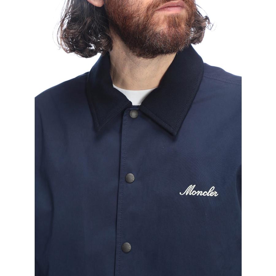 MONCLER ネイビー ブルゾン MONCLER（モンクレール） メンズ ジャケット カレッジ ロゴ フルジップ