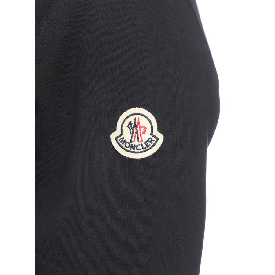 モンクレール メンズ トレーナー 長袖 MONCLER ロゴ フロント刺繍 クルーネック スウェット プルオーバー MC8G0001889A8F ブランド ブラックの画像