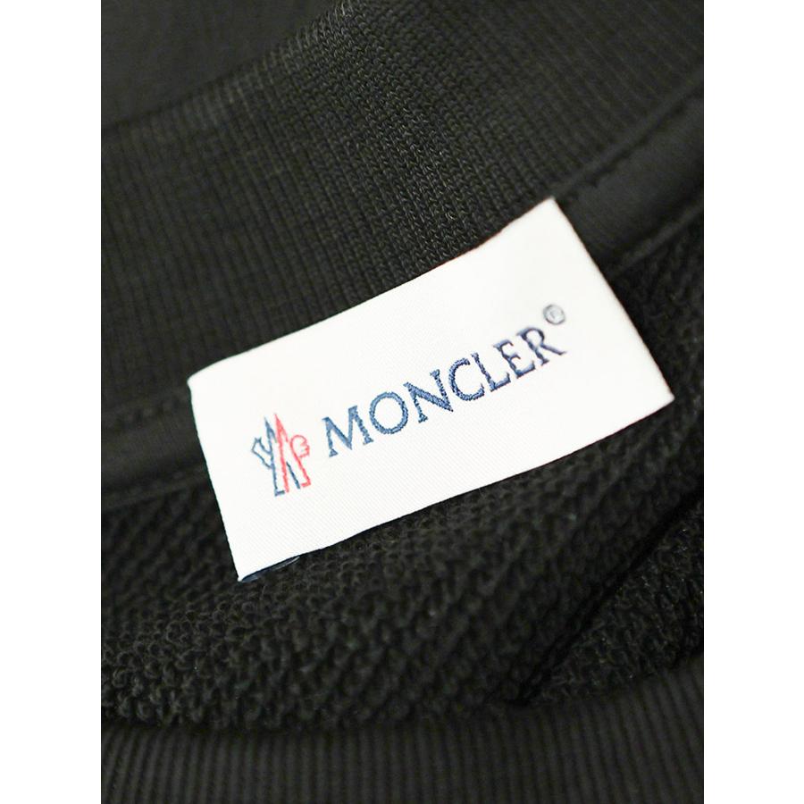 モンクレール メンズ トレーナー 長袖 MONCLER ロゴ フロント刺繍 クルーネック スウェット プルオーバー MC8G0001889A8F ブランド ブラックの画像