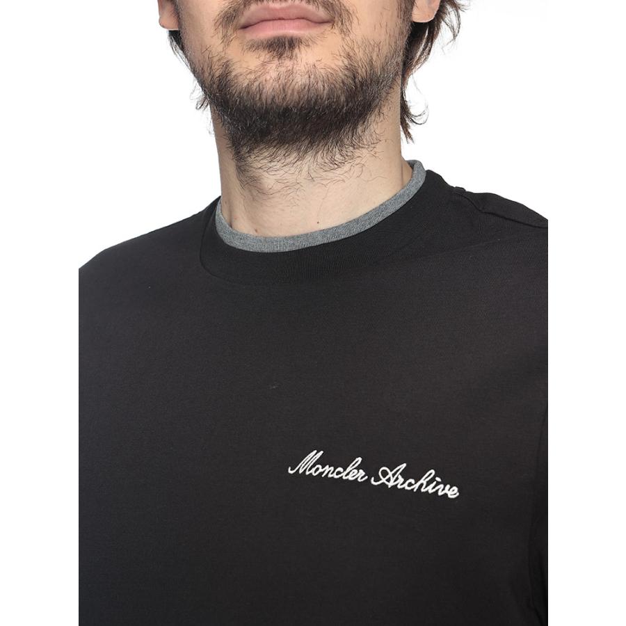 モンクレール MONCLER メンズ Tシャツ 半袖 MC8C0001589AYYフェイクレイヤード クルーネック カットソー ブランド トップス コットン 春 夏の画像