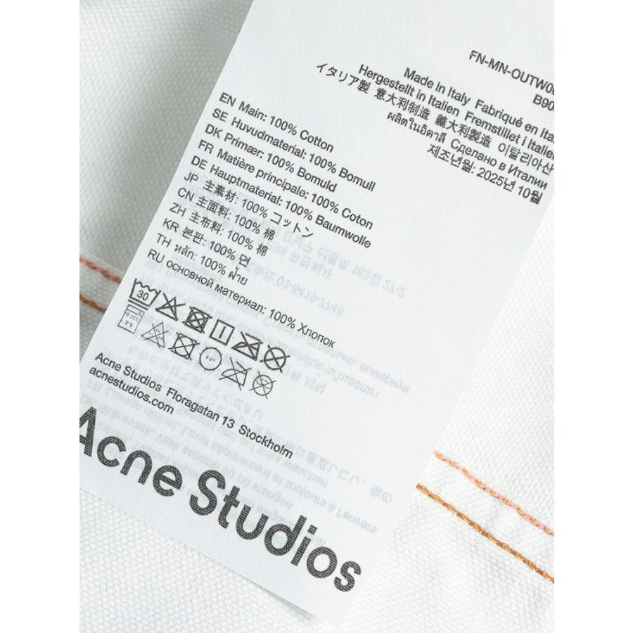 アクネストゥディオズ メンズ ジャケット Acne Studios トロンプルイユ メタリック クロップド丈 デニム ジャケット ACB90886 ブランド アウター ブルーの画像