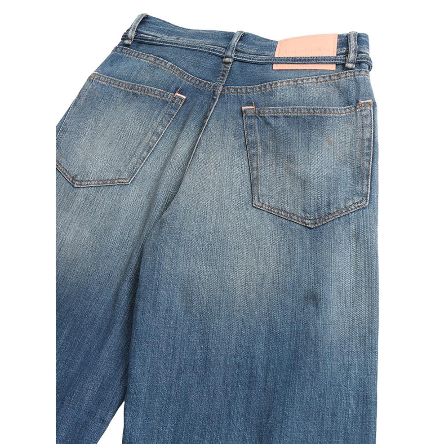アクネストゥディオズ レディース ジーンズ Acne Studios ダメージ加工 ボタンフライ ベルト付き デニム パンツ 1991 TOJ ACLC00113 ブランド ボトムス ブルーの画像