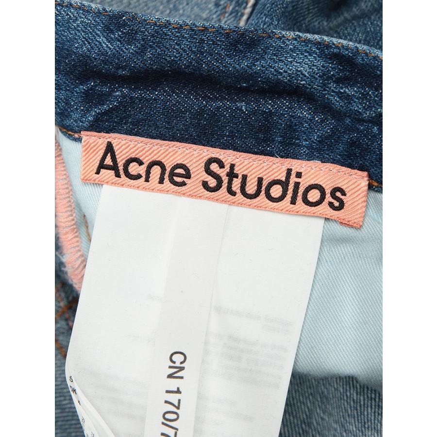 アクネストゥディオズ レディース ジーンズ Acne Studios ダメージ加工 ボタンフライ ベルト付き デニム パンツ 1991 TOJ ACLC00113 ブランド ボトムス ブルーの画像