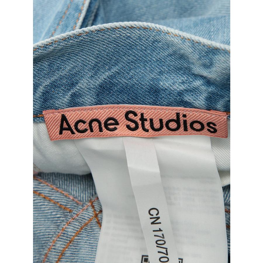 アクネストゥディオズ レディース ジーンズ Acne Studios ダメージ加工 ボタンフライ ベルト付き デニムパンツ 1991 TOJ ACLC00039 ブランド ボトムス サックスの画像