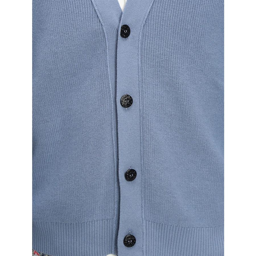 ストーンアイランド メンズ カーディガン 長袖 STONE ISLAND 袖ロゴ Vネック カーディガン RIBBED SOFT ORGANIC COTTON SI5100009S00D8 ブランド トップスの画像