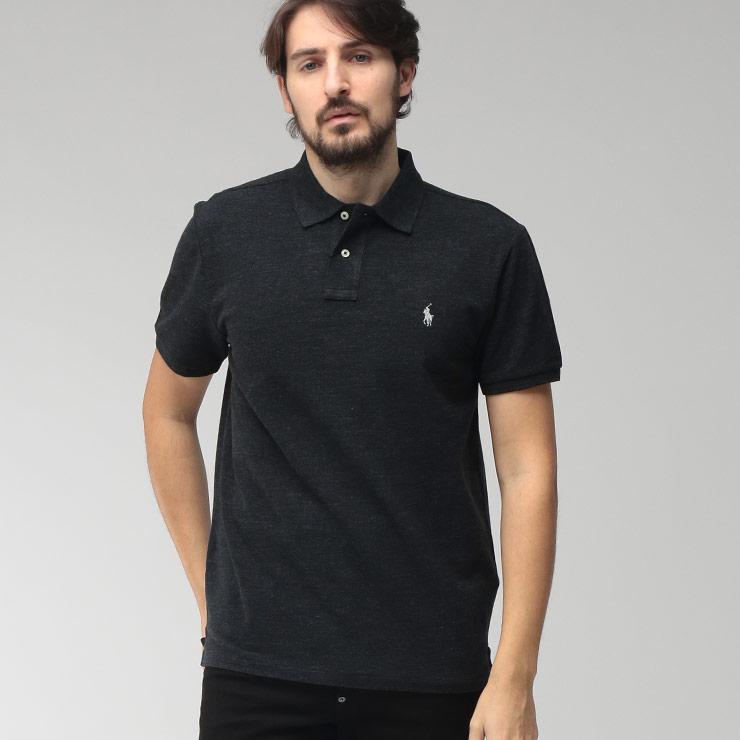POLO RALPH LAUREN ブラックポロシャツ POLO RALPH LAUREN（ポロ・ラルフローレン） メンズ ポロシャツ 半袖