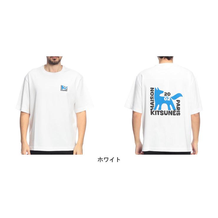 Maison Kitsuné Tシャツ 水色 Mサイズ アウトレット】MAISON KITSUNE メゾンキツネ クルーネックTシャツ