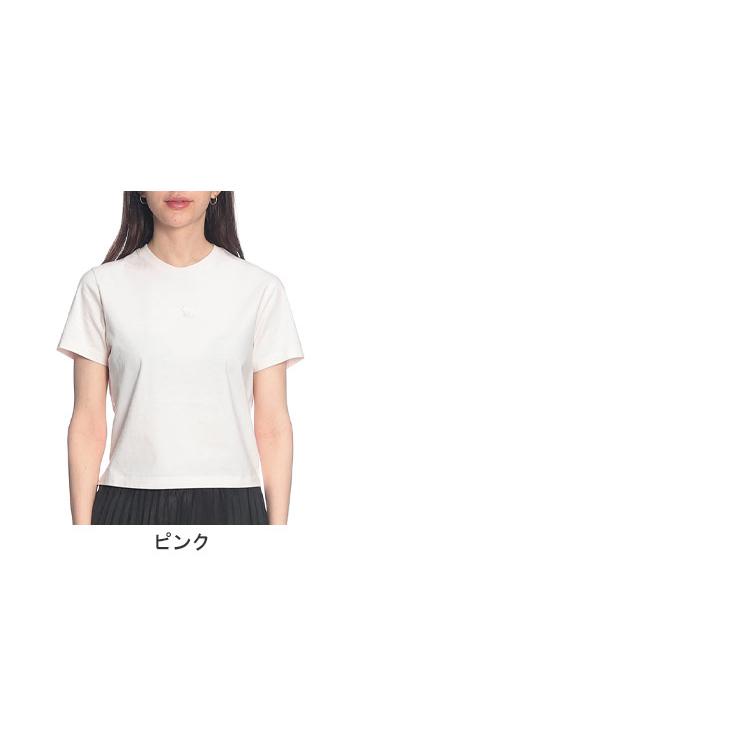 メゾン キツネ レディース Tシャツ 半袖 Maison Kitsune ロゴ ワンポイント クルーネック カットソー BABY FOX BABY KNLW00105KJ7026 ブランドの画像