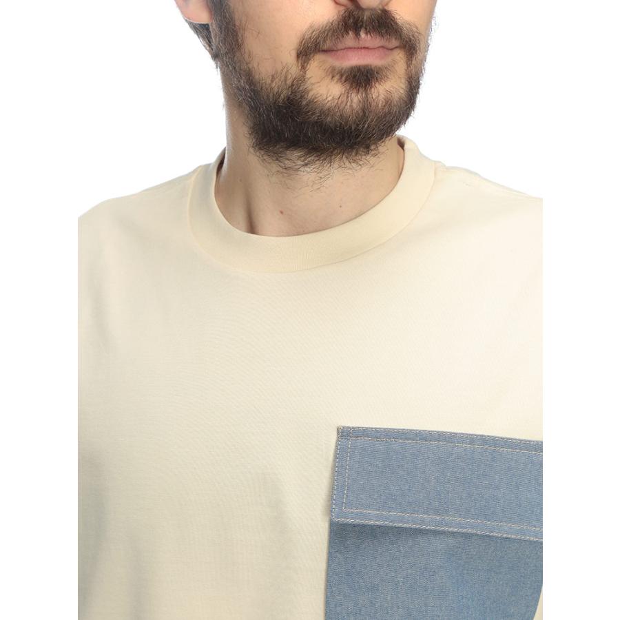 モンクレール MONCLER メンズ Tシャツ 半袖 胸ポケット クルーネック カットソー MCGN8C0000189AW ブランド トップス ポケT 春 夏の画像