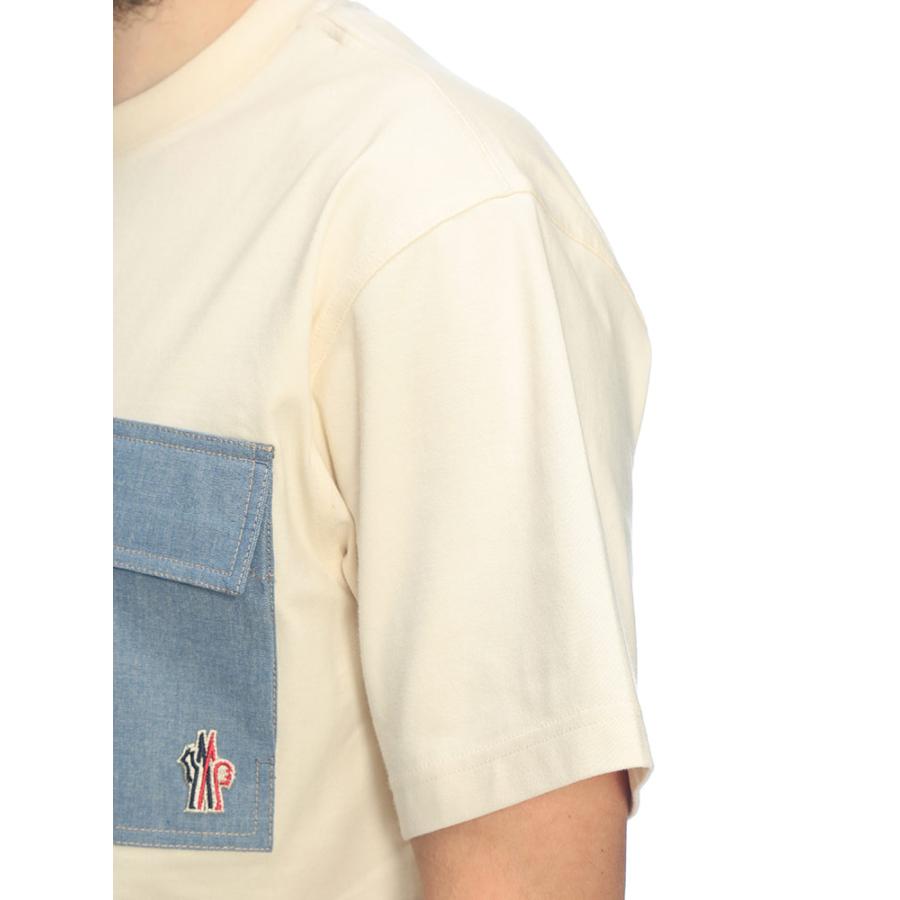 モンクレール MONCLER メンズ Tシャツ 半袖 胸ポケット クルーネック カットソー MCGN8C0000189AW ブランド トップス ポケT 春 夏の画像