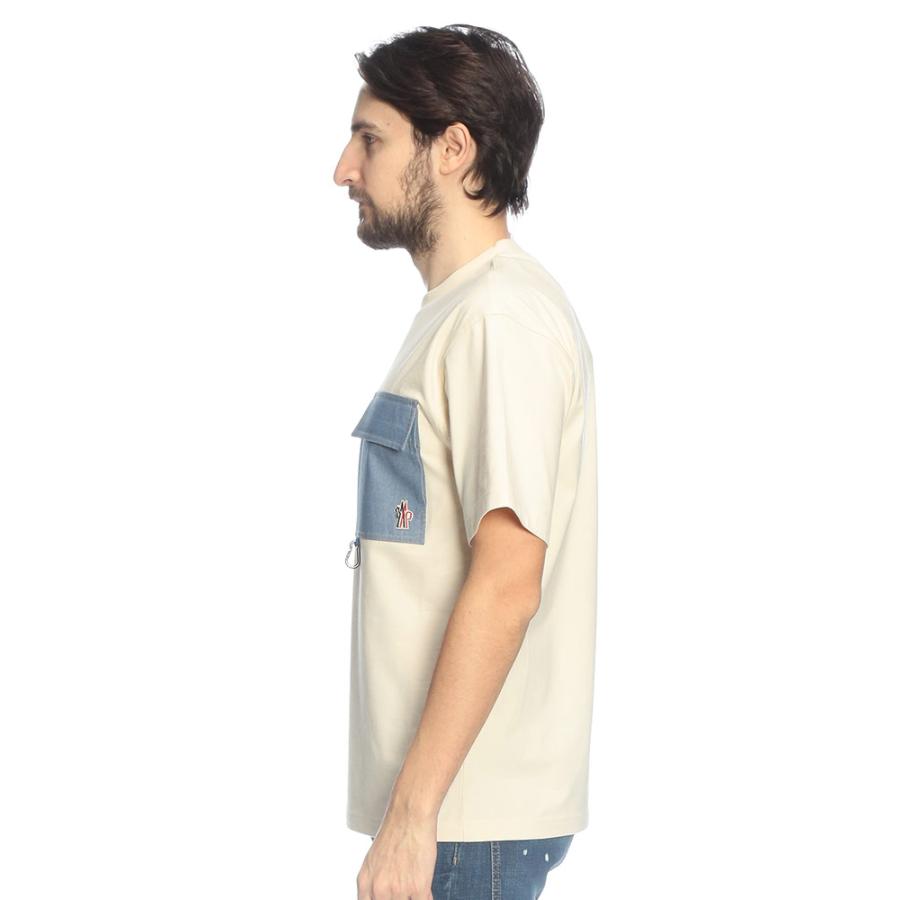 モンクレール MONCLER メンズ Tシャツ 半袖 胸ポケット クルーネック カットソー MCGN8C0000189AW ブランド トップス ポケT 春 夏の画像