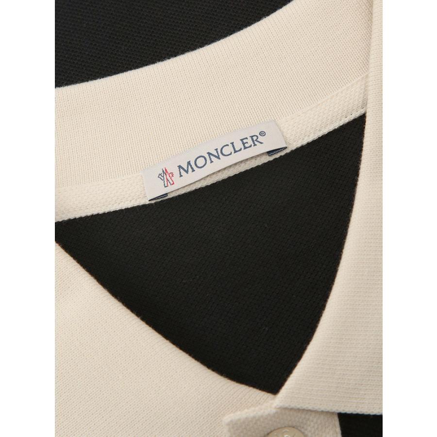 MONCLER モンクレール バイカラー半袖ポロシャツ L ネイビーホワイト MONCLER（モンクレール） メンズ ポロシャツ 半袖 ワンポイント バイ