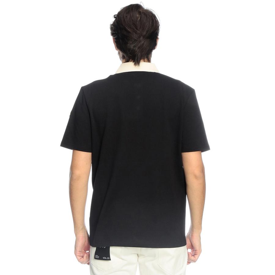 MONCLER モンクレール バイカラー半袖ポロシャツ L ネイビーホワイト MONCLER（モンクレール） メンズ ポロシャツ 半袖 ワンポイント バイ