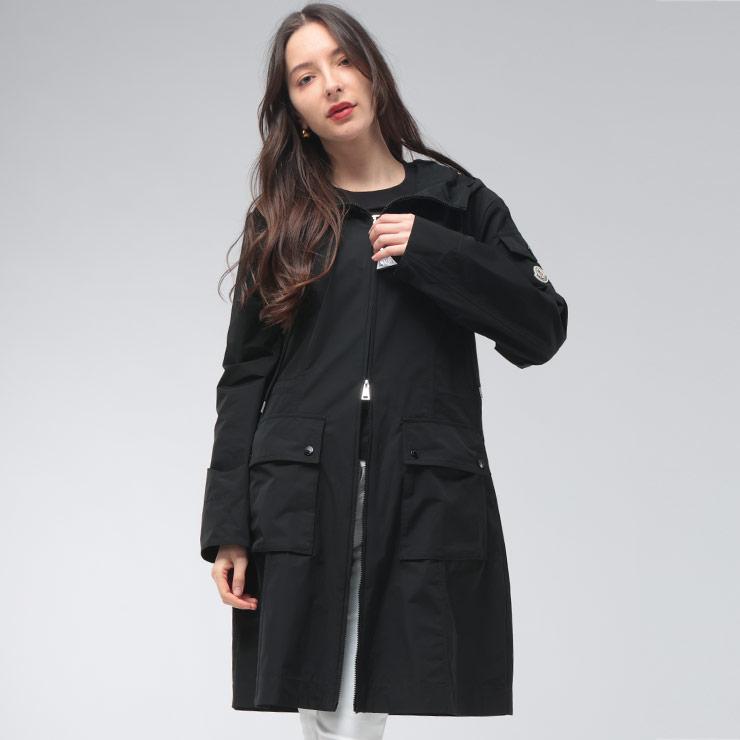 モンクレール CREPIDE ナイロンコート 21AW レディースM フード欠品 MONCLER（モンクレール） レディース ナイロンコート Laerte ロゴ