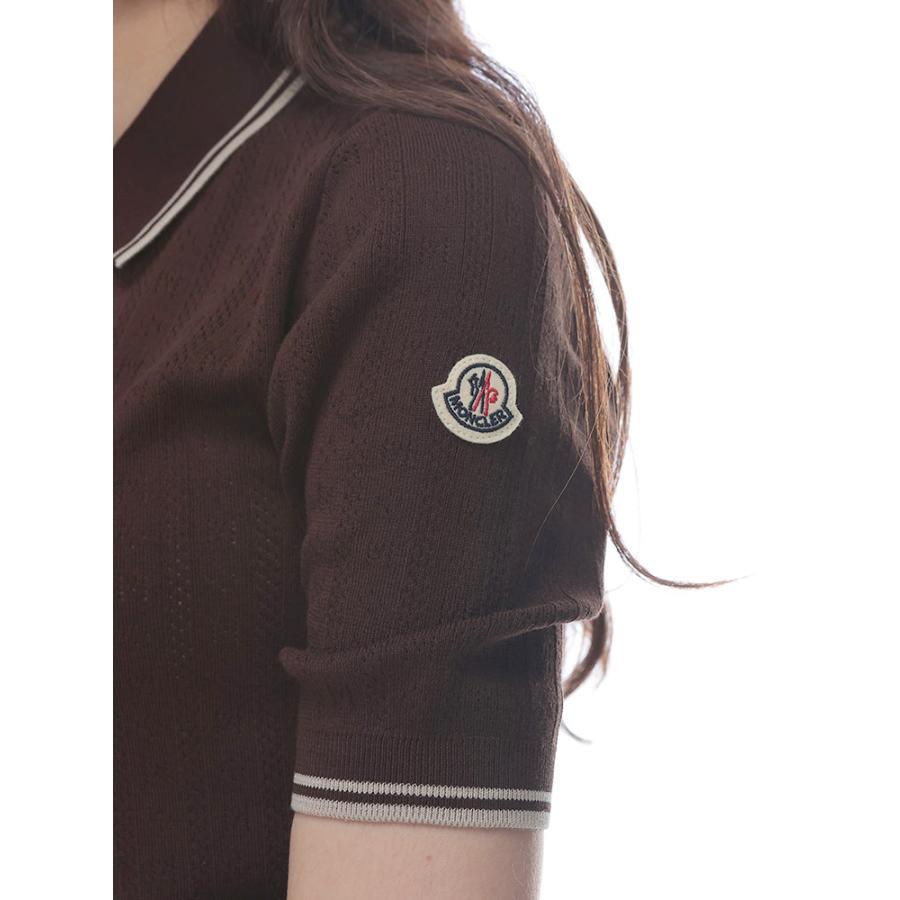 MONCLER（モンクレール） レディース ニットポロシャツ 半袖 ロゴ