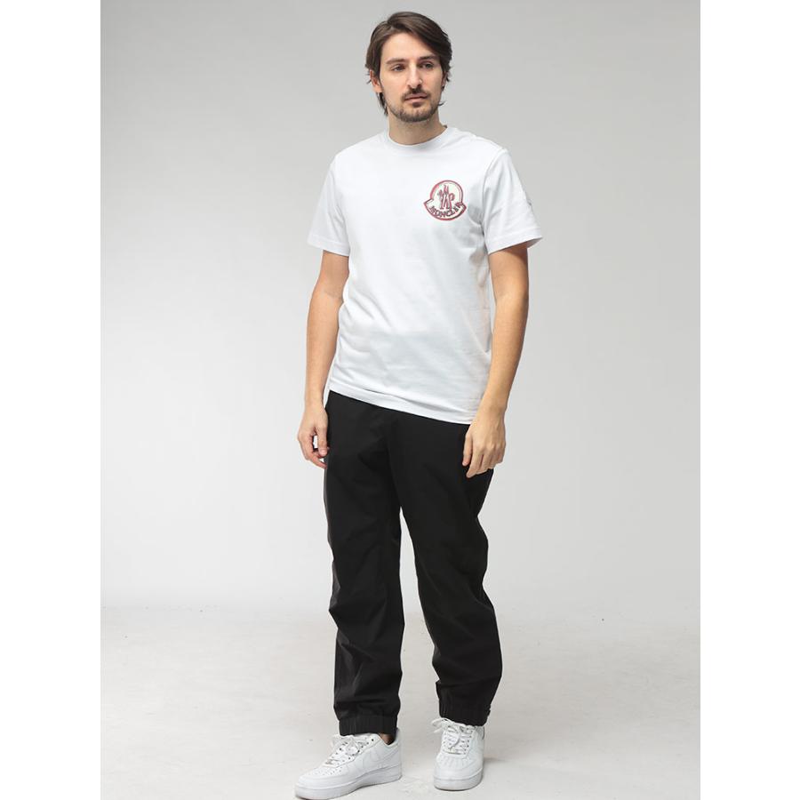 モンクレール　Tシャツ　サイズM ホワイト　黒ワッペン MONCLER (モンクレール) ワッペンマン クルーネック 半袖 Tシャツ