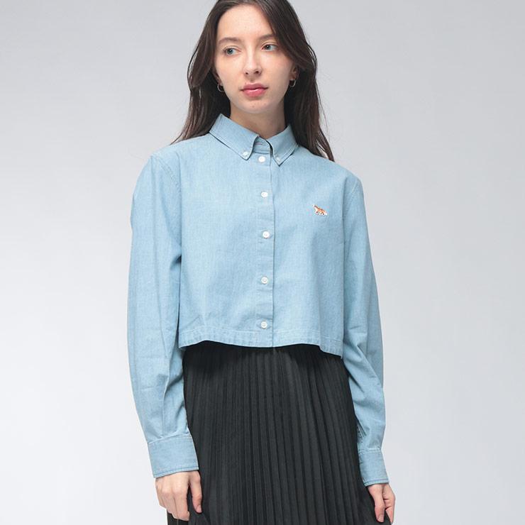MAISON KITSUNE（メゾン キツネ） レディース シャツ 長袖 クロップド