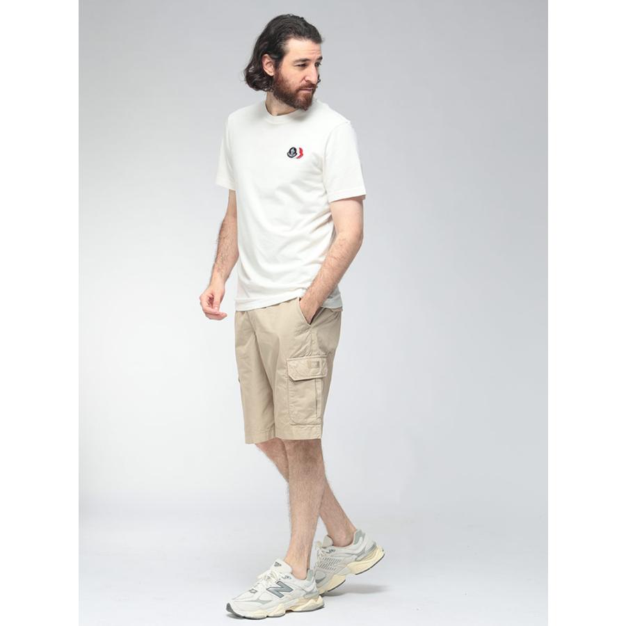 モンクレール MONCLER メンズ Tシャツ 半袖 3連ワッペン トリコロール ロゴパッチ レギュラーフィット カットソー MC8C0007489B8Q ブランド トップスの画像