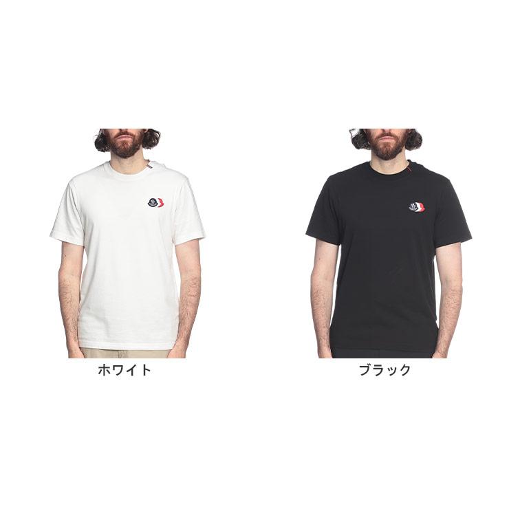 モンクレール MONCLER メンズ Tシャツ 半袖 3連ワッペン トリコロール ロゴパッチ レギュラーフィット カットソー MC8C0007489B8Q ブランド トップスの画像