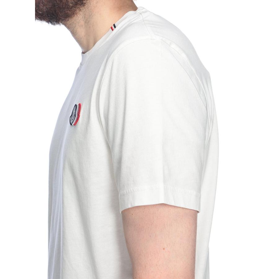 モンクレール MONCLER メンズ Tシャツ 半袖 3連ワッペン トリコロール ロゴパッチ レギュラーフィット カットソー MC8C0007489B8Q ブランド トップスの画像