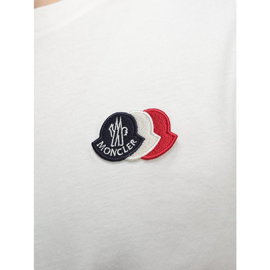 モンクレール MONCLER メンズ Tシャツ 半袖 3連ワッペン トリコロール ロゴパッチ レギュラーフィット カットソー MC8C0007489B8Q ブランド トップスの画像