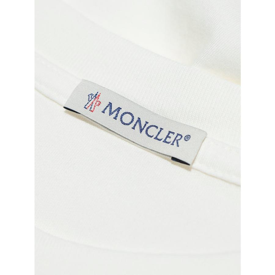モンクレール MONCLER メンズ Tシャツ 半袖 3連ワッペン トリコロール ロゴパッチ レギュラーフィット カットソー MC8C0007489B8Q ブランド トップスの画像