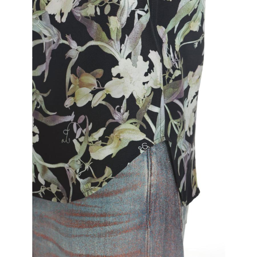 アクネストゥディオズ Acne Studios メンズ シャツ 長袖 ACBB0657レーヨン チェック フラワープリント カジュアルシャツ ブランド トップス プリント 柄シャツの画像