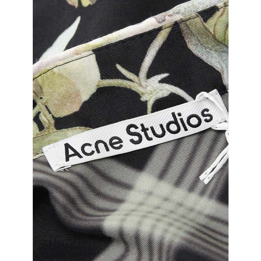 アクネストゥディオズ Acne Studios メンズ シャツ 長袖 ACBB0657レーヨン チェック フラワープリント カジュアルシャツ ブランド トップス プリント 柄シャツの画像
