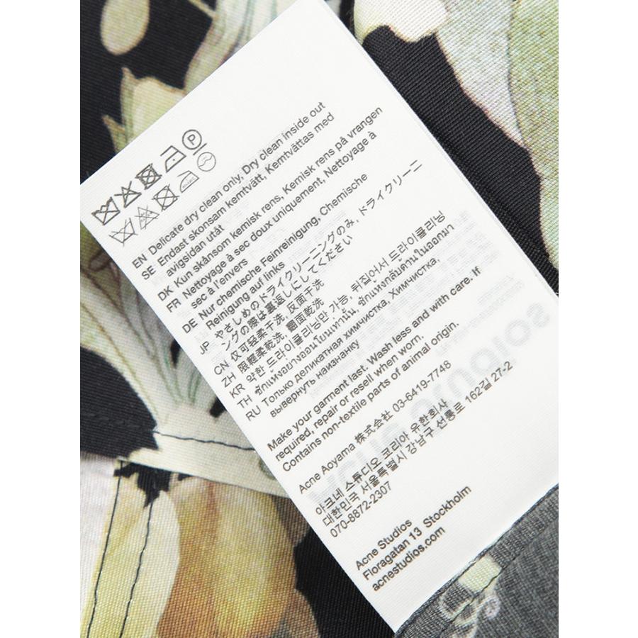 アクネストゥディオズ Acne Studios メンズ シャツ 長袖 ACBB0657レーヨン チェック フラワープリント カジュアルシャツ ブランド トップス プリント 柄シャツの画像