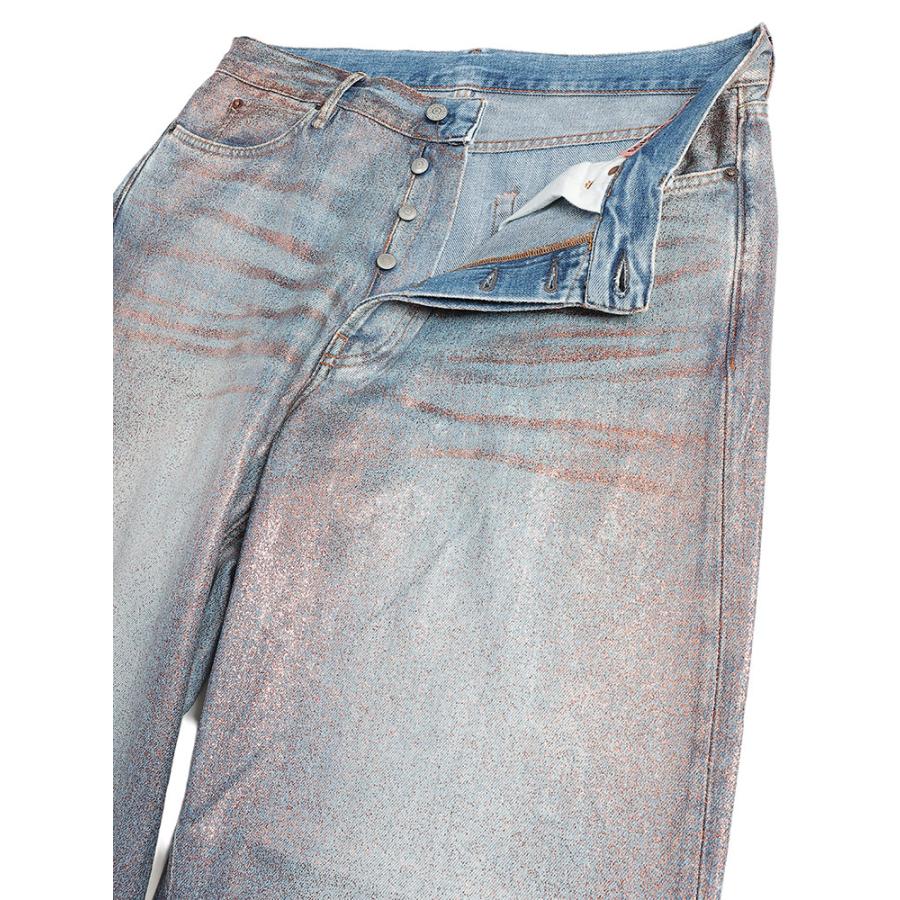 アクネストゥディオズ Acne Studios メンズ ジーンズ ACC00119ボタンフライ ルーズフィット グリッター デニム ブランド ボトムス パンツ ジーパンの画像
