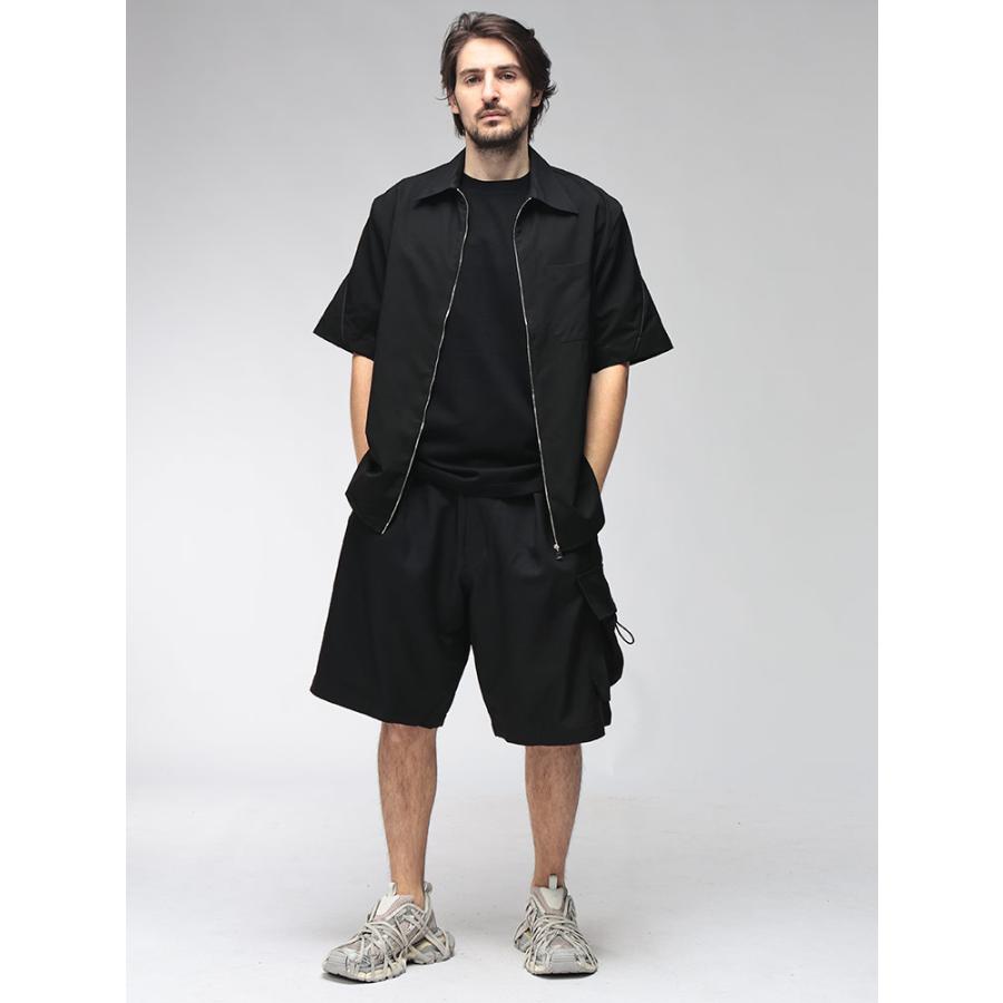 ジバンシィ GIVENCHY メンズ シャツ 半袖 GVBM618416E9無地 フルジップ カジュアルシャツ ブランド トップス ジップシャツ 春 夏の画像