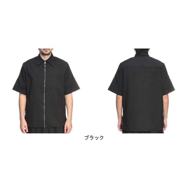 ジバンシィ GIVENCHY メンズ シャツ 半袖 GVBM618416E9無地 フルジップ カジュアルシャツ ブランド トップス ジップシャツ 春 夏の画像
