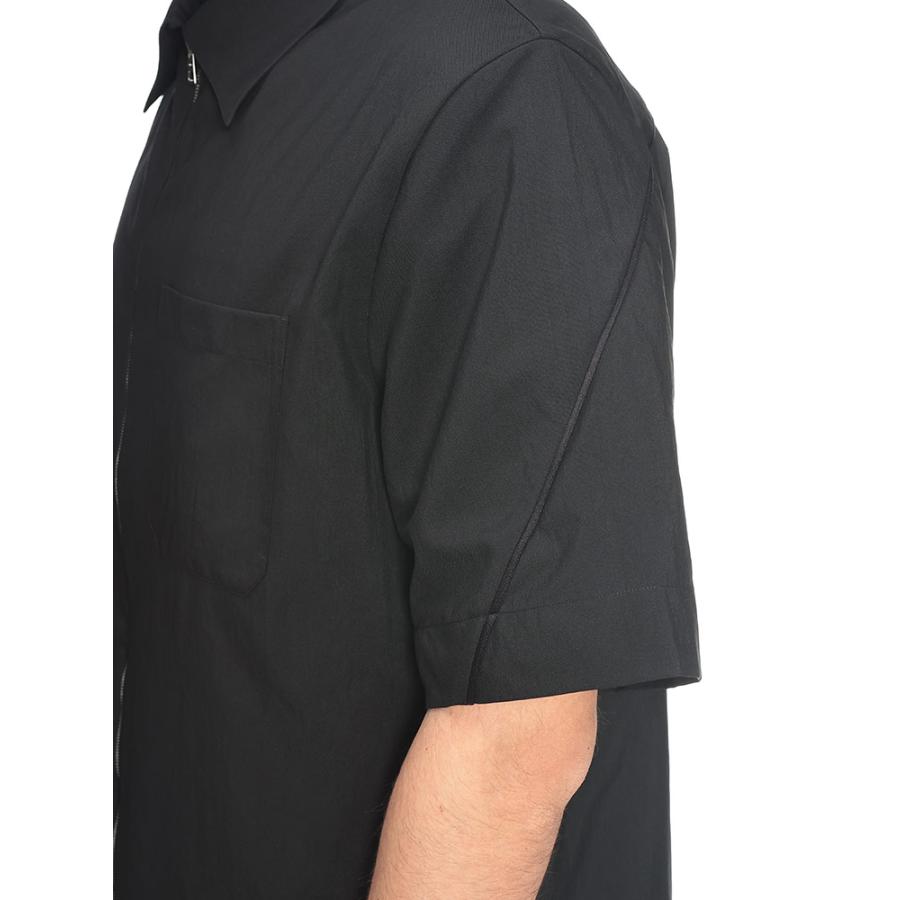 ジバンシィ GIVENCHY メンズ シャツ 半袖 GVBM618416E9無地 フルジップ カジュアルシャツ ブランド トップス ジップシャツ 春 夏の画像