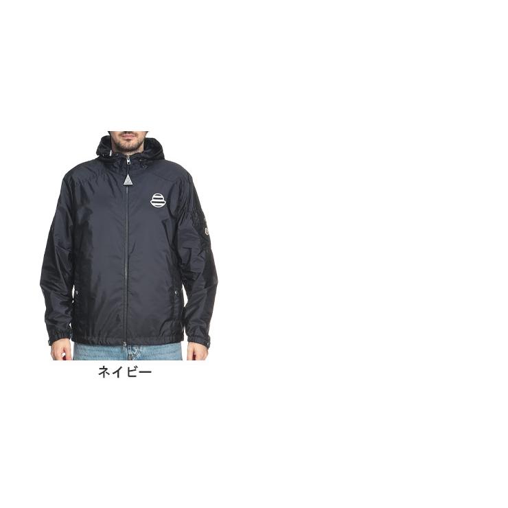 モンクレール MONCLER メンズ ナイロンパーカー MCMORNAY6ボーダーワッペン フルジップ ジャケット ブランド アウター ブルゾン フード ジップの画像