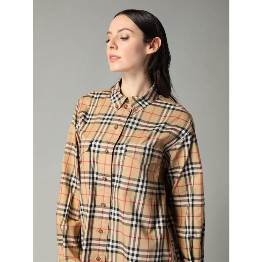 BURBERRY バーバリー レディース シャツ 長袖 ストレッチ BURBERRY バーバリー レディース シャツ 長袖 ストレッチ