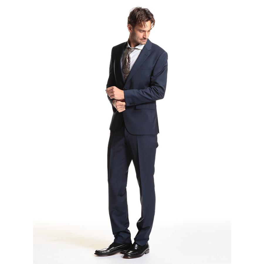 ヒューゴボス メンズ スーツ HUGO BOSS シングル 2ツ釦 ノータック ストレッチ 紺スーツ INFINITI FLEX ブランド  HBHJ10217983P